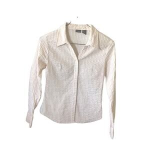 Womens Lightweight Seersucker Blouse Size M